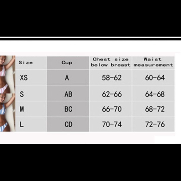 đź’•Striped Pink and White push up bikiniđź’• - Picture 5 of 5